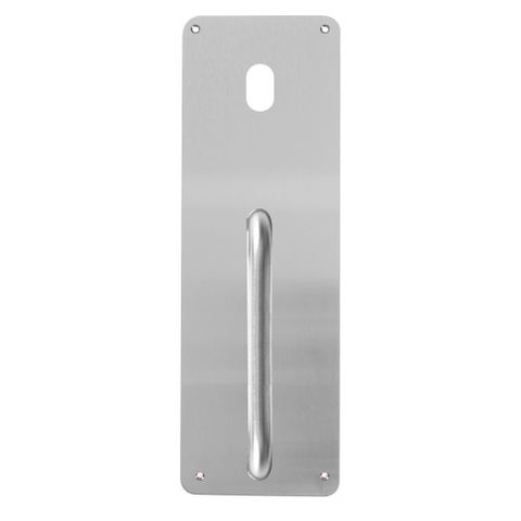 Lockwood 21525NA/P1SS 215 Interior Plate W/Cylinder Hole + P1 Pull SS