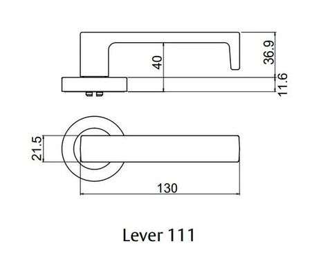 LOCKWOOD SYMPHONY 1420/1421/111 ROSE LEVER SET