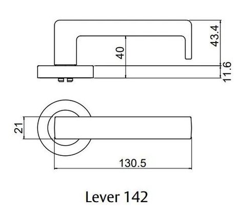 LOCKWOOD SYMPHONY 1420/1421/142 ROSE LEVER SET