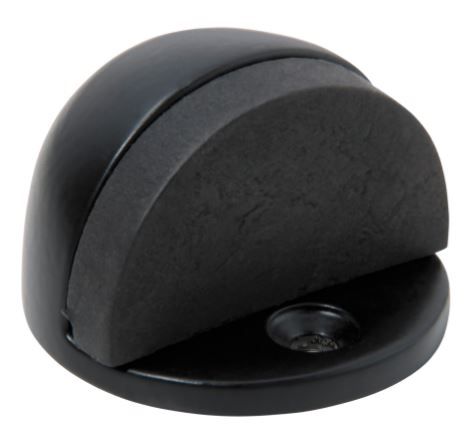 TRADCO 1822 OVAL DOOR STOP MATT BLACK H29XD40MM