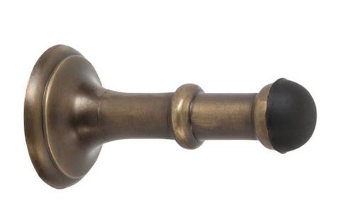 TRADCO 2351 SMALL CONCEAL FIX DOOR STOP ANTIQUE BRASS 80MM