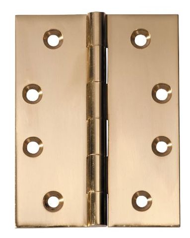 TRADCO 2473 HINGE FIXED PIN POLISHED BRASS H100XW75MM