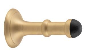 TRADCO SMALL CONCEALED FIX DOOR STOP SATIN BRASS D43XP80MM