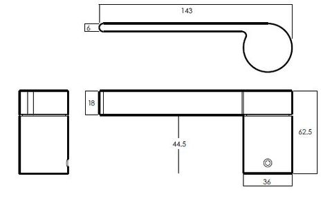 LOCKWOOD ROBERT WATSON A1 LEVER SET TO SUIT 530 LATCH