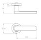 Designer Doorware CCL-R10-TL60-SN Concrete Club Lvr Set On R10 Rose Inc.Latch Bolt B/S
