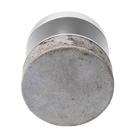 Designer Doorware Concrete Niki Knob Set On R10 Round Rose with Latch