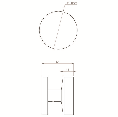 DESIGNER DOORWARE CONCRETE NIKI KNOB SET ON R10 ROSE INC.LATCH BOLT