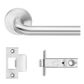 DESIGNER D/WARE FLINDERS LVR SET ON R10 ROSE INC. LATCH BOLT