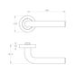 DESIGNER D/WARE FLINDERS LVR SET ON R10 ROSE INC. LATCH BOLT