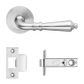 Designer Doorware GI-R10-TL60-PCC Giulietta Lvr Set On R10 Rose Inc Latch Bolt