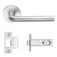 DESIGNER DOORWARE LODDEN LVR SET ON R10 ROSE INC. LATCH BOLT