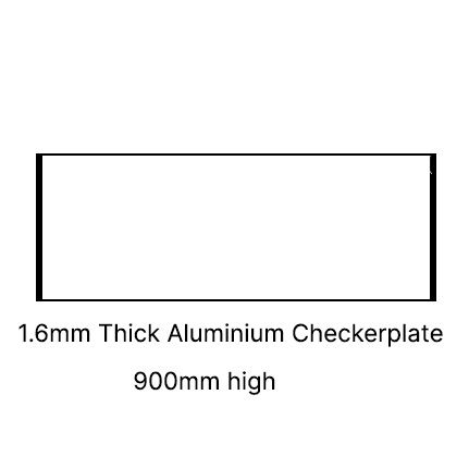 900 MM HIGH 1.6MM THICK ALUMINIUM CHECKERPLATE