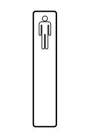 Lockwood 21807AN Exterior Plate W/Male Symbol Outline