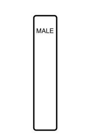 Lockwood 21807BNSS 218 Exterior Plate W/Male Text Outline SS