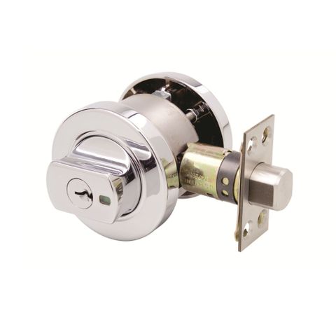 Lockwood 005/B1CPDP 005 Paradigm Round Rose Dbl.Cyl Deadbolt CP
