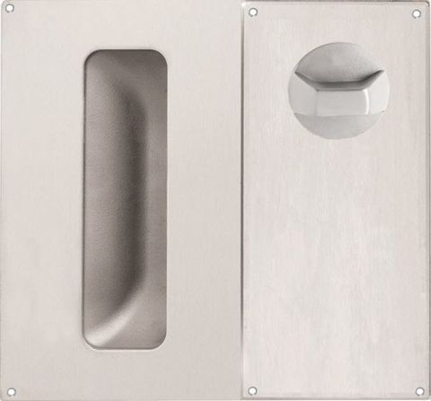 LOCKWOOD 221D DETENTION PLATE WITH TURN + FLUSH PULL RH SSS