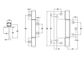 MCCALLUM A104 ALUMINIUM FASTFIX INTERFOLD HINGE 130X39MM SNA