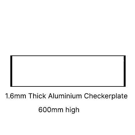 600 MM HIGH 1.6MM THICK ALUMINIUM CHECKERPLATE