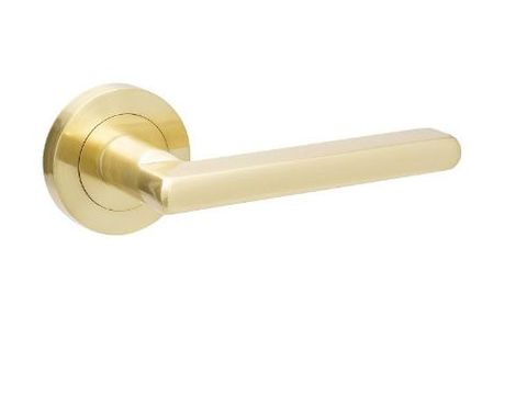 ZANDA 10022 EPIC ROUND LEVER SET W/LATCH + PRIVACY BUTTON SB