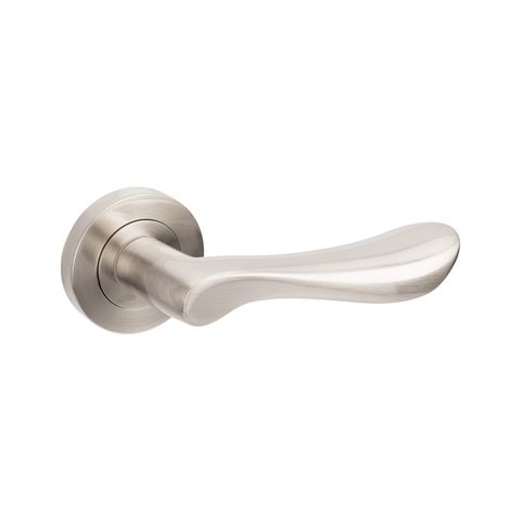 ZANDA 7019 JUNO ROUND ROSE LEVER SET BN