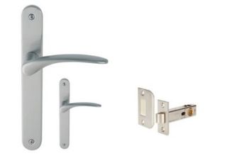 ZANDA 7045.PA APOLLO LEVER LONGPLATE PASSAGE SET W/LATCH SC