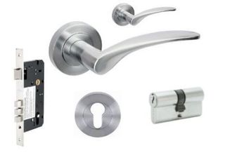 ZANDA 7080.1 APOLLO ROUND ENTRANCE SET W/LOCK + FURN SC