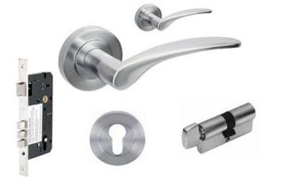 ZANDA 7080.2 APOLLO ROUND ENTRANCE SET W/LOCK + FURN SC