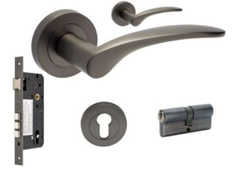 ZANDA 7080.3 APOLLO ROUND ENTRANCE SET W/LOCK + FURN GN