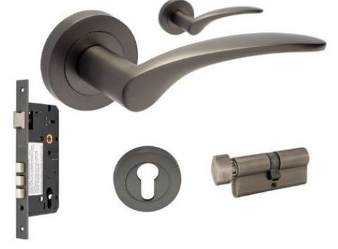 ZANDA 7080.4 APOLLO ROUND ENTRANCE SET W/LOCK + FURN GN