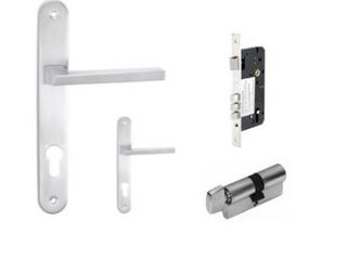 ZANDA 7109.2 VECTOR LONGPLATE ENTRANCE SET W/LOCK + FURN SC