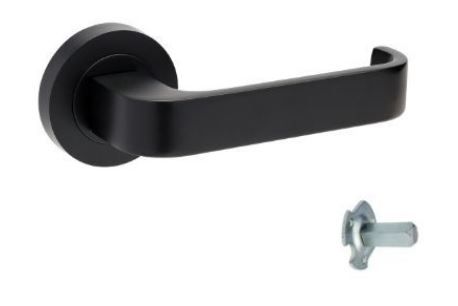 ZANDA 7313 STREAMLINE ROUND ROSE DUMMY LEVER BLK