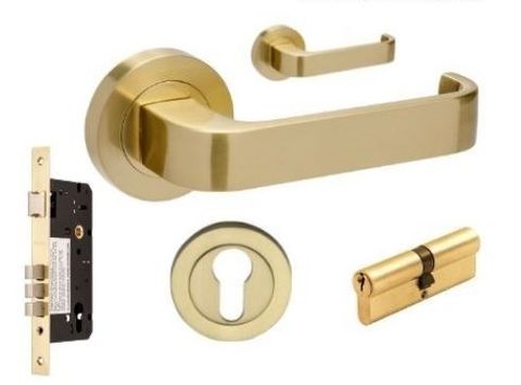 ZANDA 7316.3 STREAMLINE ROUND ENTRANCE SET W/LOCK + FURN SB