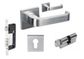 ZANDA 7321.E2 STERLING SQUARE ENTRANCE SET W/LOCK + FURN SC