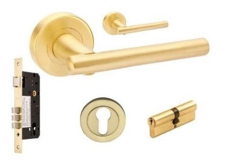 ZANDA 8091.E1 AVANTE ROUND ENTRANCE SET W/LOCK + FURN SB