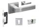 ZANDA 8100 QUATTRO SQUARE ROSE ENTRANCE SET W/LOCK + FURN SC