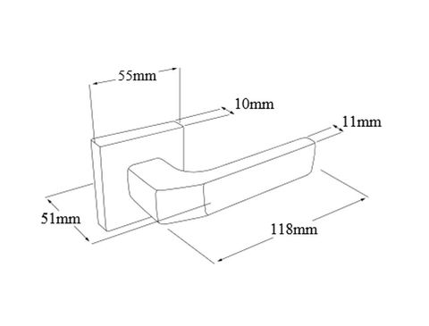 ZANDA 8100.E1 QUATTRO SQUARE ROSE ENTRANCE SET