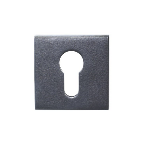 ZANDA 8102 SQUARE EURO ESCUTCHEON PAIR BLK