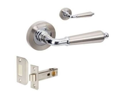 ZANDA 10072 OXFORD ROUND ROSE PRIVACY LEVER SET