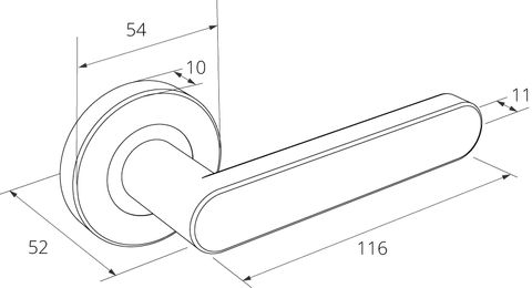 ZANDA 10093.D DUKE ROUND ROSE DUMMY LEVER