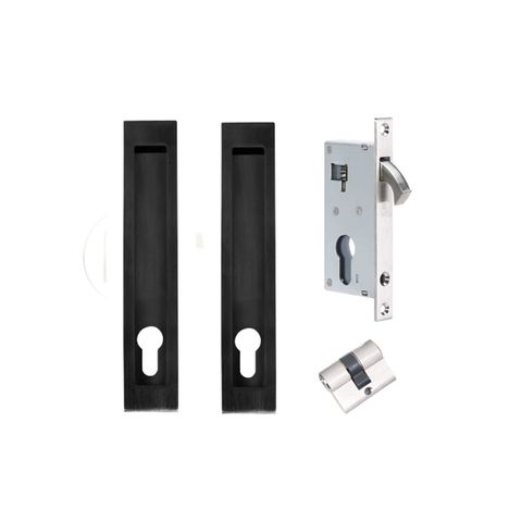 ZANDA 10538 NARROW BACKSET VERVE LOCK KIT 200X37MM BLK