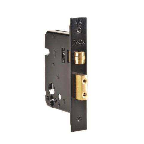 ZANDA 1140 ROLLER MORTICE LOCK EURO PROFILE 57MM BACKSET BLK