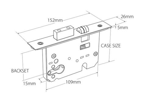 ZANDA 1140 ROLLER MORTICE LOCK