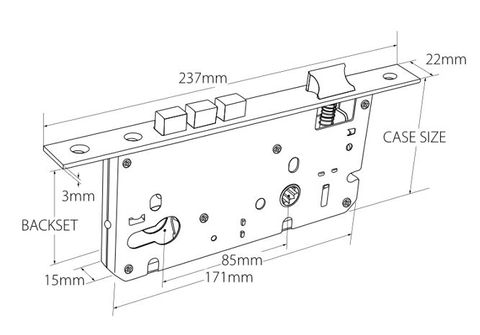 ZANDA 1143 EURO MORTICE LOCK
