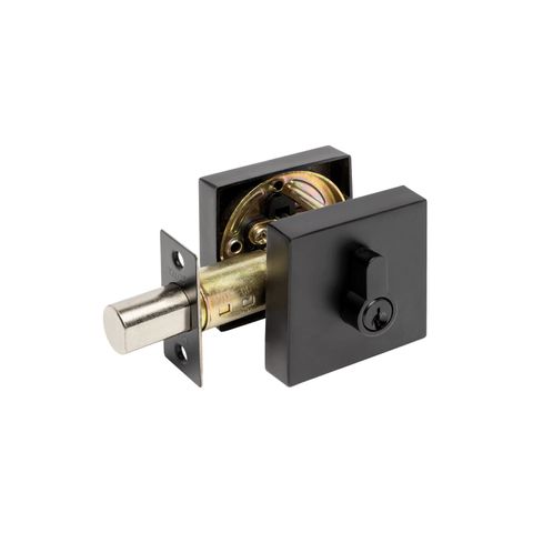 ZANDA 11516 TRIAD SQUARE DEADBOLT WITH CYLINDER AND TURN BLK