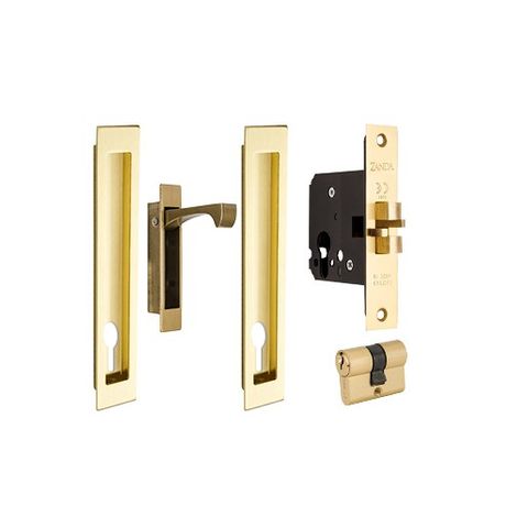 ZANDA 1269 VERVE SLIDING DOOR LOCK KIT 200X37MM SB