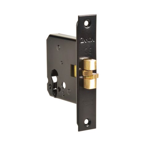 ZANDA 1290 SLIDING EURO MORTICE LOCK 57MM BACKSET BLK