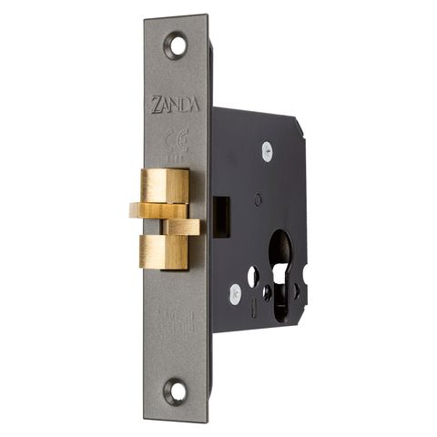 ZANDA 1290 SLIDING EURO MORTICE LOCK 57MM BACKSET GN