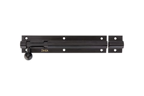 ZANDA 5224 STRAIGHT BARREL BOLT 150MM WITH 30MM THROW BLK