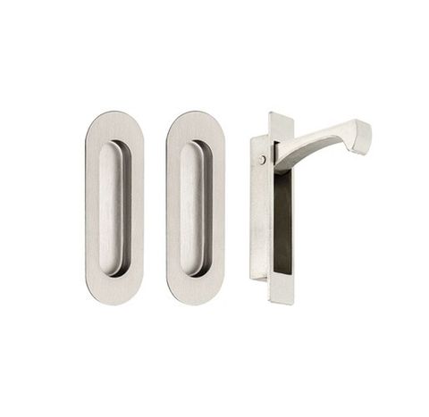 Zanda 5260.SS 5260 Oval Flush Pull Kit 120x40mm With Edge Pull SS
