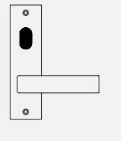 DORMAKABA 6600 INT SQUARE PLATE W/CYL HOLE + 39 LEVER SSS